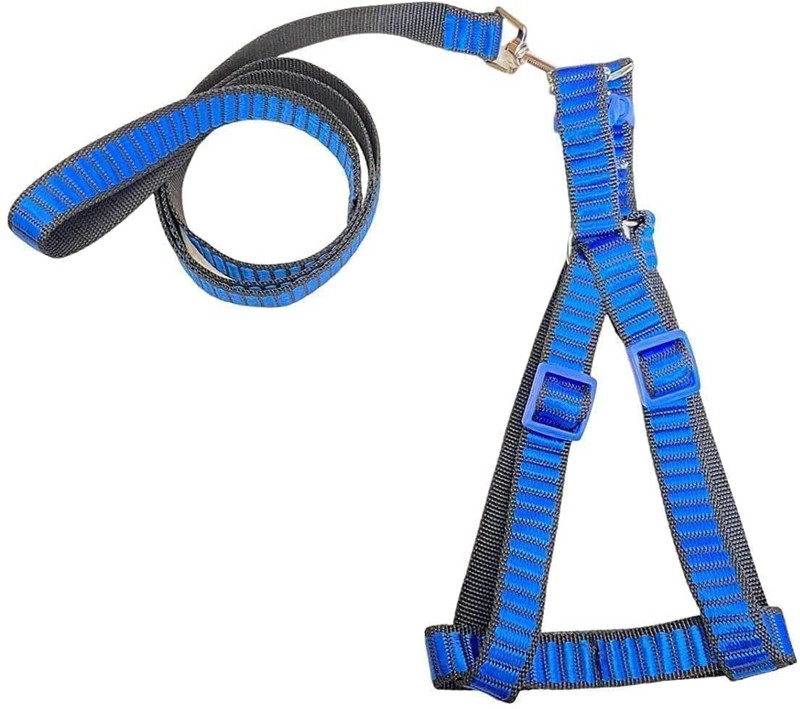 PSK PET MART Dog Harness And Leash Dog & Cat Harness & Leash(Medium, Blue)