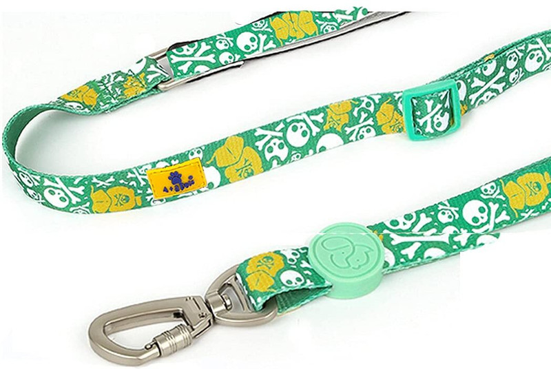 A+a pets Dog & Cat Leash(Small, Green Pirate Design)