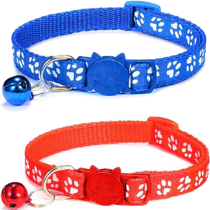sa retail Colorful Designing Pet Collar For Small Puppy & Kitten Pack of 2 Dog & Cat Everyday Collar(Small, Multi color)