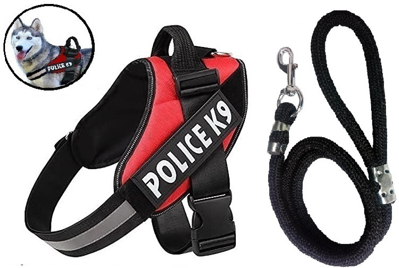 Hachiko Dog Standard Harness(Extra Large, Red,Black)
