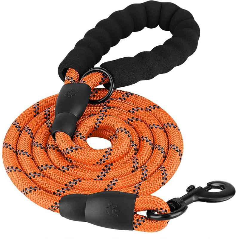 Emily Pets Dog Leash Heavy Duty, 5FT Dog Leashes for Small Puppy Medium Large Dogs(Orange) Dog & Cat Leash(Medium, Orange)