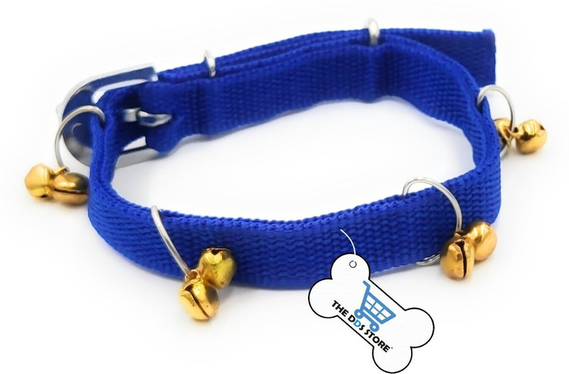 THE DDS STORE Dog Belt Ghungroo Collar Specially for Large Breed Dog Collar Pet Collar Dog & Cat Collar & Leash(Large, BLUE COLLAR)