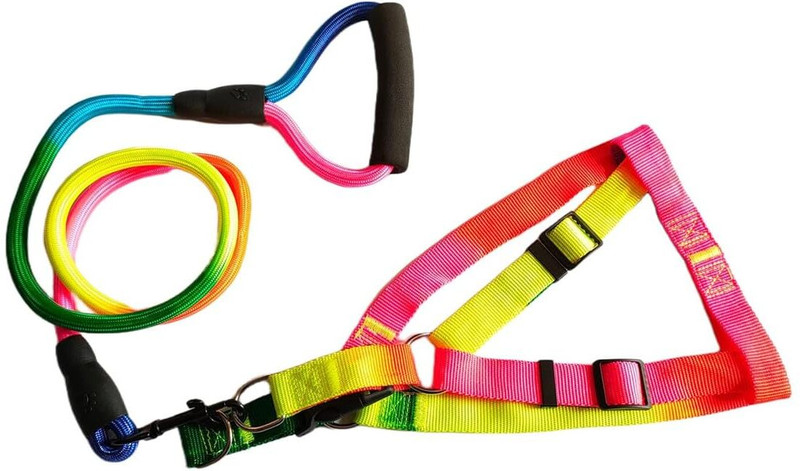 PSK PET MART Dog & Cat Harness & Leash(Small, multicolor)