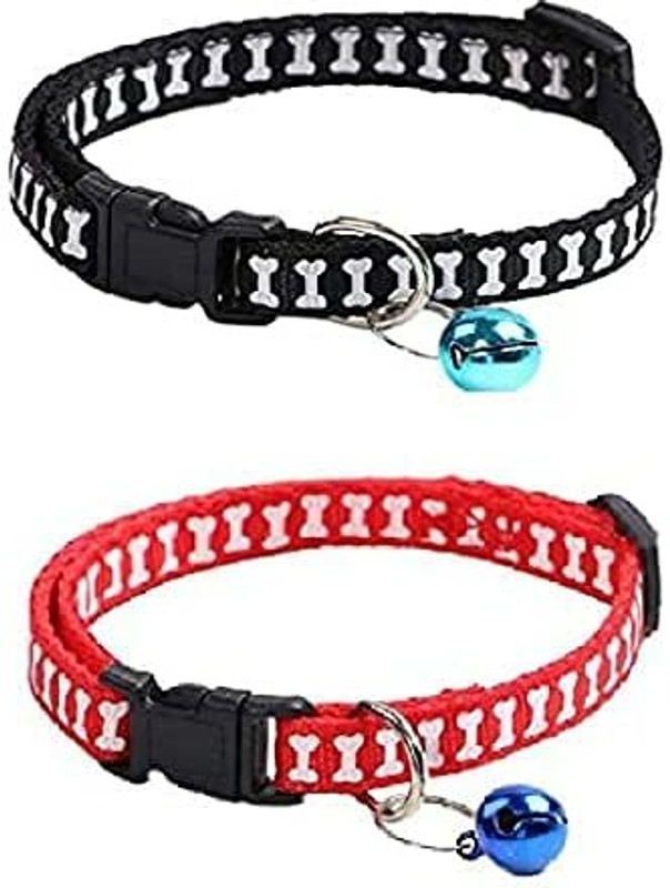 Litvibes Cat collars with bell,Kitten adjustable for cats and puppies,cute kitty neckband Dog & Cat Everyday Collar(Small, Multi color)