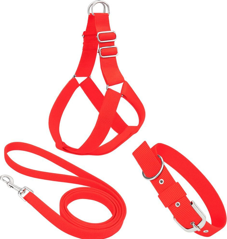 SENAPATI Combo Dog Harness Belts Neck and Rope Set (Waterproof, Medium, Leash Dog Collar & Leash(Medium, Black)