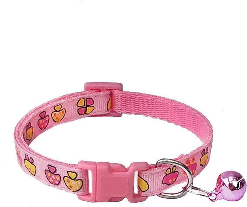 Litvibes Cat & Puppy Collar With Bell,Kitten & Puppies,Cute Neckband With Mushroom Print Dog & Cat Break Away Collar(Small, Light Blue)