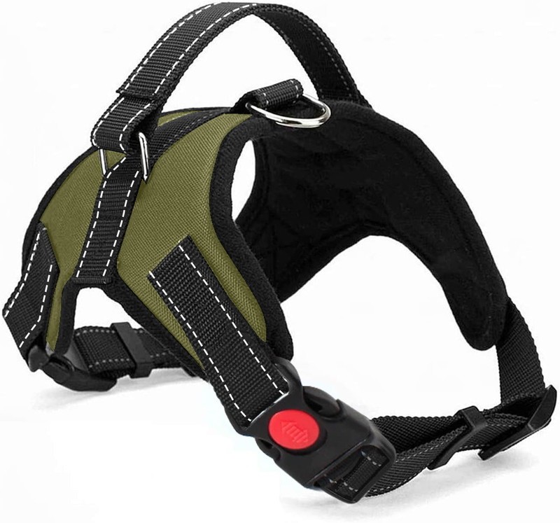 Subaka Dog Buckle Harness(Large, Olive Green)