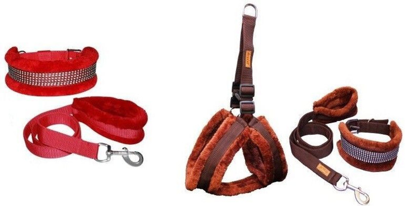 Haniyaa Dog Harness & Leash(Small, RED)
