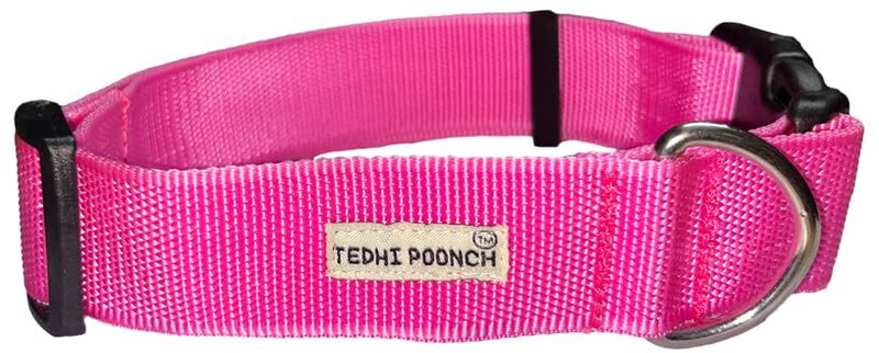 TEDHI POONCH Dog Everyday Collar(Small, Pink)