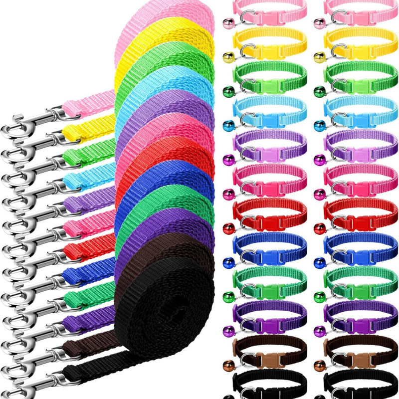 DogTrust 1 pcs 10 mm plain collar and leash set Dog & Cat Collar & Leash(Small, Multicolor)
