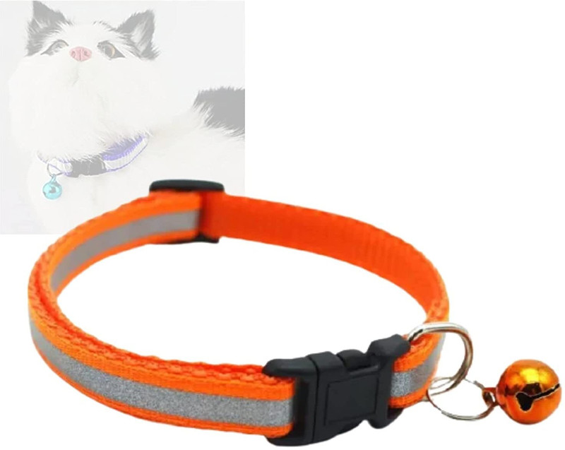 DCM PET MART Nylon Adjustable Collar Paw Print Cute Small Dogs & Puppy Collar Dog & Cat Everyday Collar(Small, Multicolor)