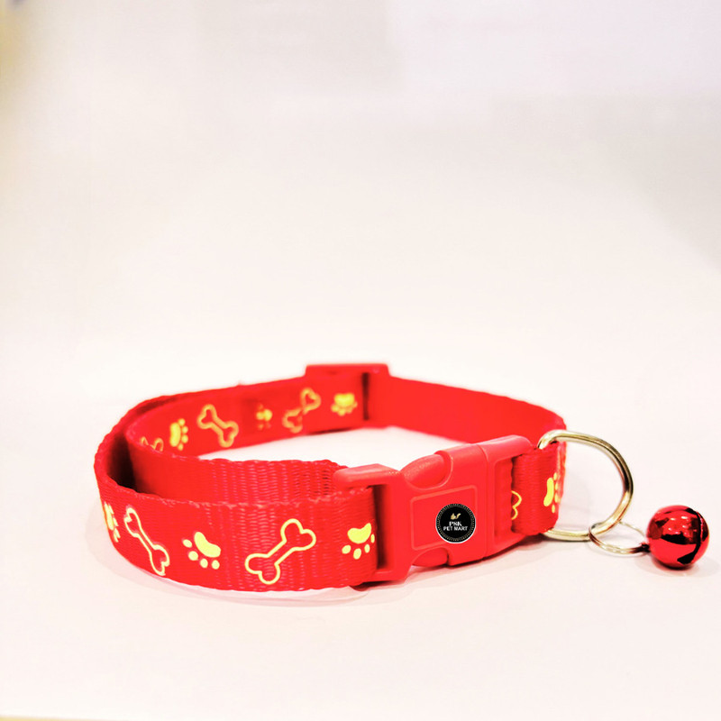 PSK PET MART Nylon Dog Collar - Lightweight, Quick-Release Buckle, Soft & Comfortable Dog & Cat Everyday Collar(Small, Multicolor)