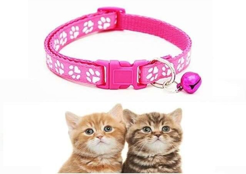 DCM PET MART 10 MM Cat Nylon Collar Belt with Plastic Adjustable Buckle pack-1 Dog & Cat Everyday Collar(Small, Multicolor)
