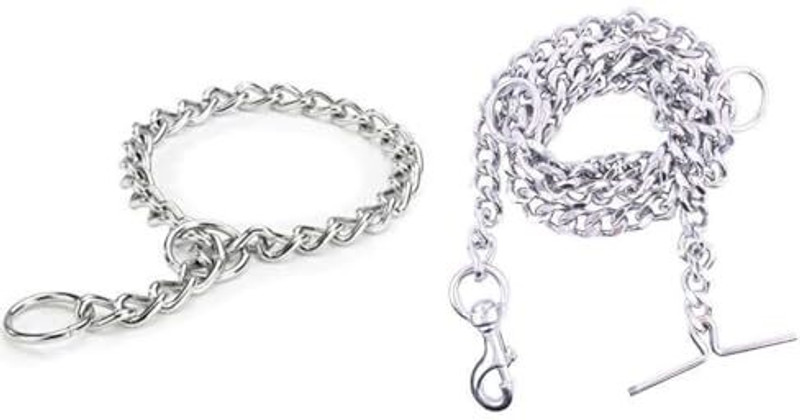 chullbull pet products Chullbull Small 10No.Chain+ Small ChokeChain 160 cm Dog Chain Leash(Silver)