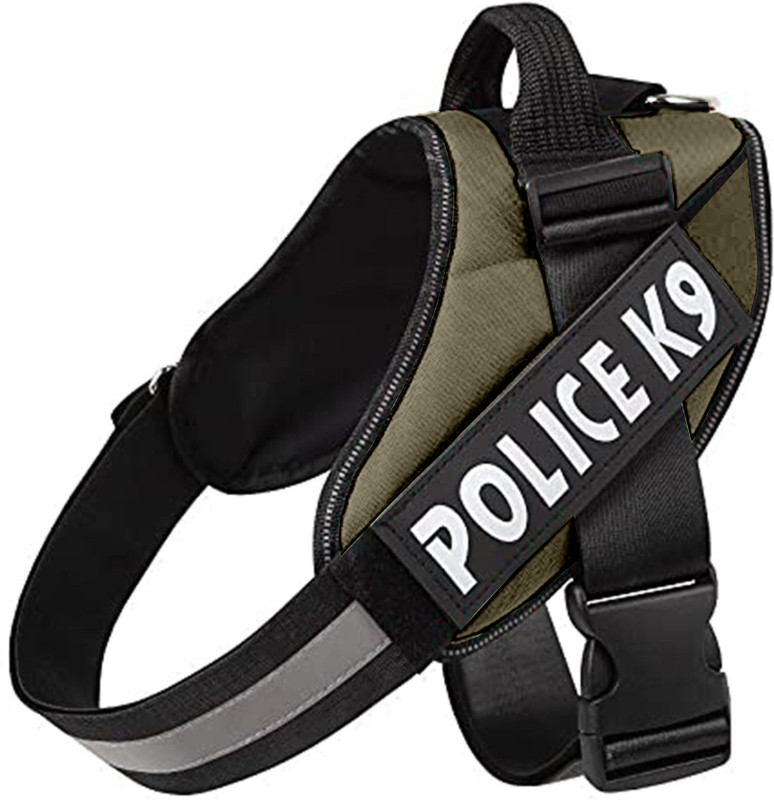 chullbull pet products Chullbull Dog Harness Large Size, Padded, Comfortable Dog Buckle Harness(Large, Olive Green)