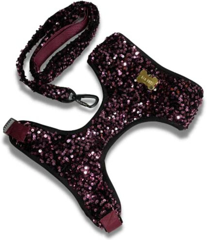 A+a pets Dog & Cat Harness & Leash(Medium, pink)