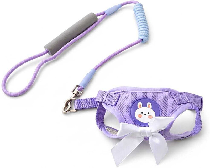 Nutripetix Rabbit Mesh Harness and Leash Set Dog & Cat Standard Harness(25 - 35 cm, Lavender Purple)