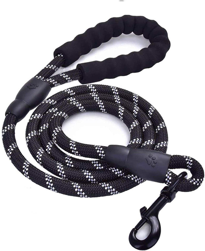 decorvaiz black reflective leash Dog Harness & Leash(Large, Black)
