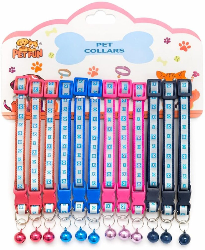 Petfun Adjustable Radium Pet Collar 10mm Pack Of 1 Dog & Cat Everyday Collar(Small, Multicolor)