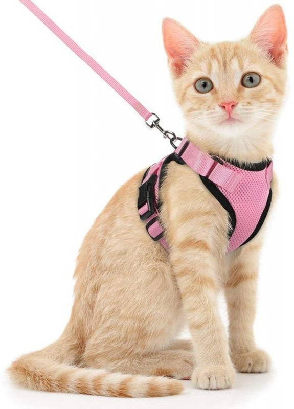 Subaka Cat Harness with Leash Cat Harness & Leash(Extra Small, Pink)