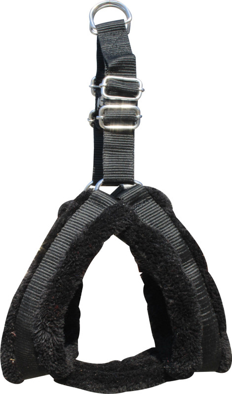 PEDIGONE Dog Belt Black Fur Padded Dog Harness Belt Use for 12 to 20 kg Dog Standard Harness(Medium, 1 inch Black Fur Dog Harness)