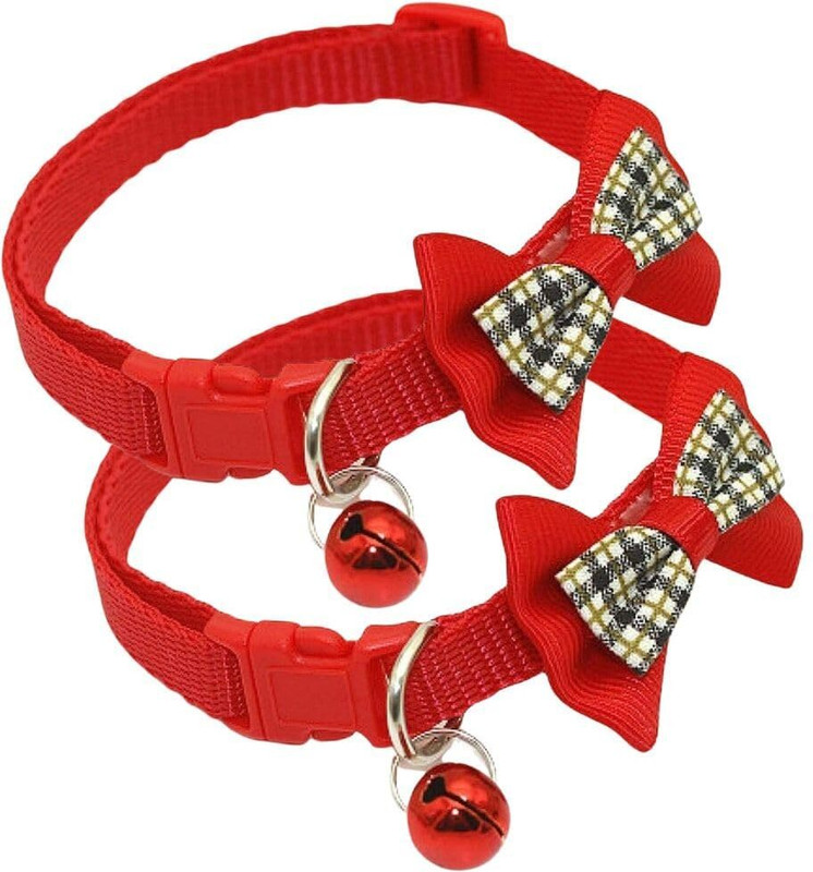 Petfun Cute Bow Nylon Everyday Collar Pack Of 1 Dog & Cat Everyday Collar(Small, Multicolor)