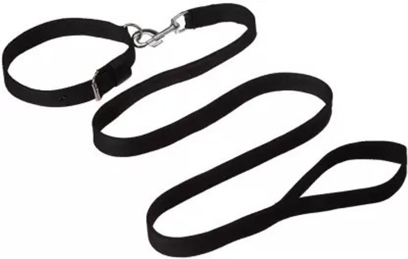 AKSH PET DOG COLLAR AND LEASH MEDIUM SIZE (BLACK) Dog Collar & Leash(Medium, BLACK)