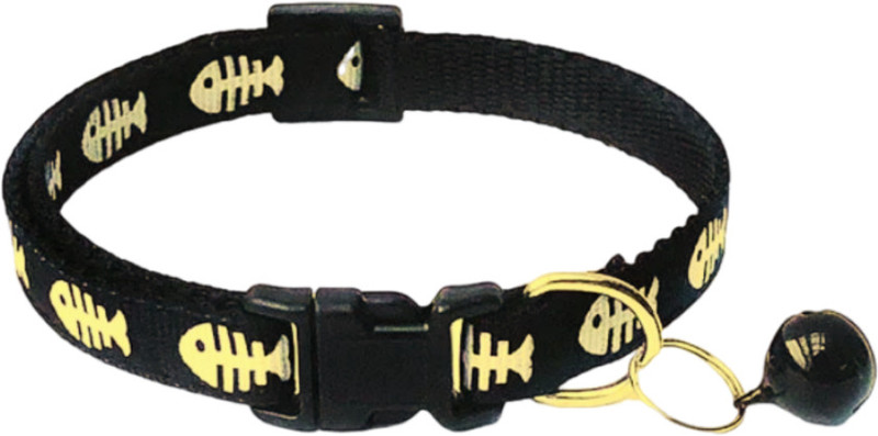 Litvibes Cat Collar With Bell,Pet Kitten Small Dog Soft Adjustable,Safe Puppy Paw Design Dog & Cat Everyday Collar(Small, BROWN)