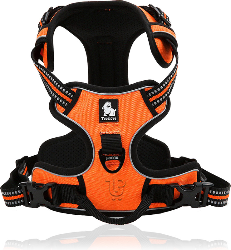 Petsup dog body harness for labrador and small medium dogs belt collar Dog & Cat Training Harness(Large, Orange)