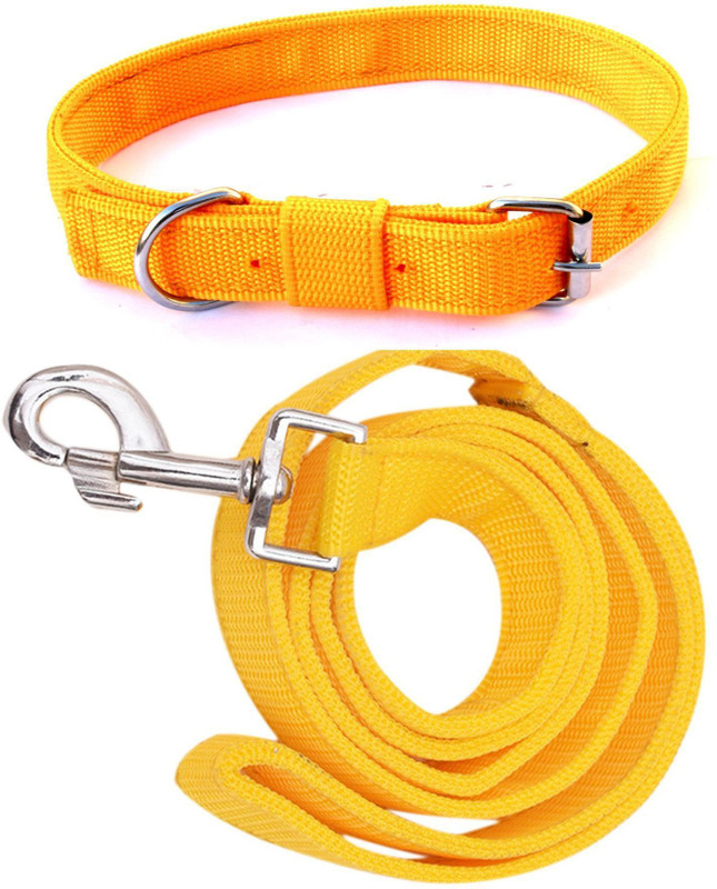 UDAK Black Dog Collar & Leash Specially for Medium Breed Dog Collar & Leash(Medium, Black 1)