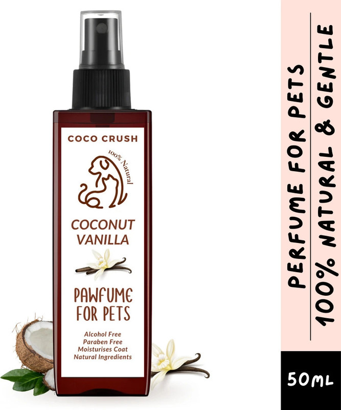 COCO CRUSH Coconut Vanilla Gentle Perfume for Dog, Cat - 100% Natural, Organic, Coat Safe | Odor Eliminator Cologne(50 ml)