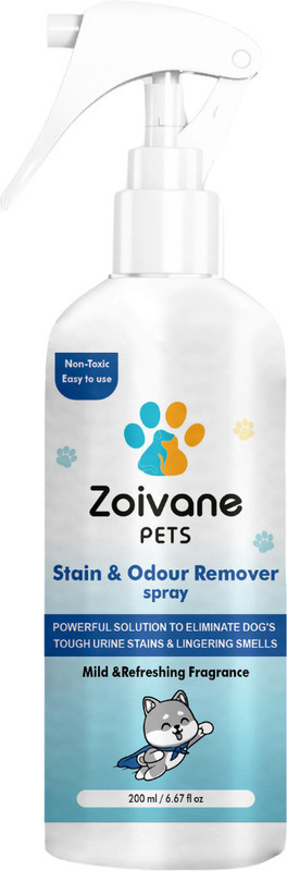 Zoivane Pets Stain and Odour Eliminator Spray | Eliminates Pet Urine Odor and Stains | Refreshing Mild Fragrance Cologne(200 ml)