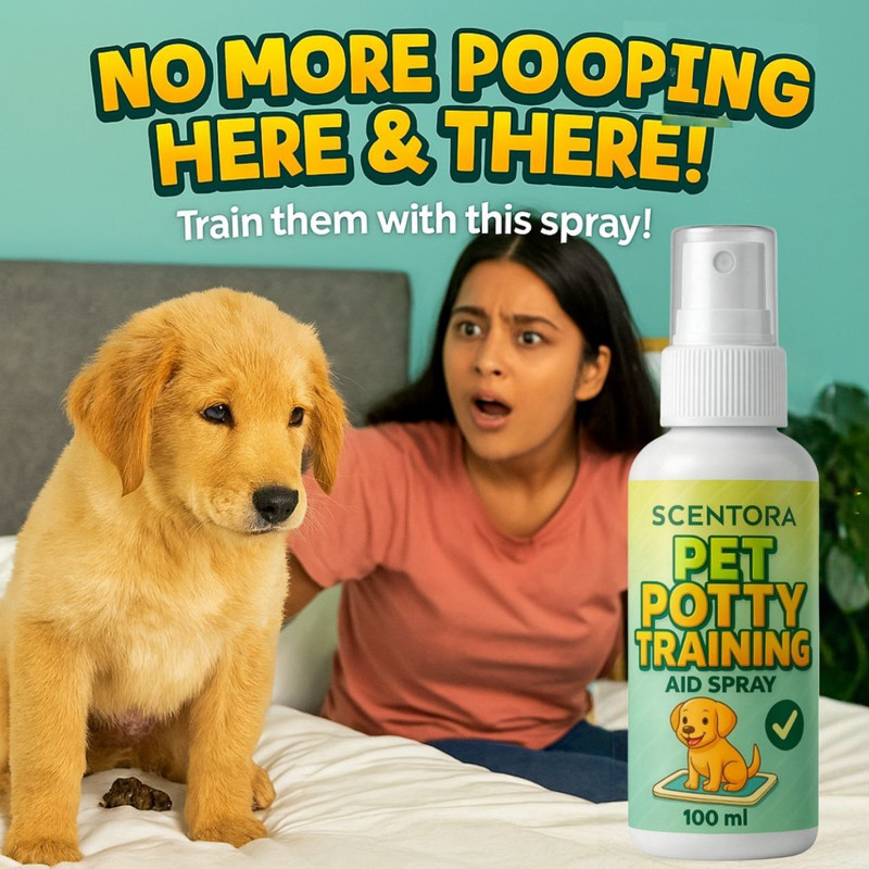 SCENTORA Pet Training Spray for Dogs & Puppies – Fast Potty Training Aid Pet Housebreaking Spray | Indoor & Outdoor Potty Training Cologne(100 ml)