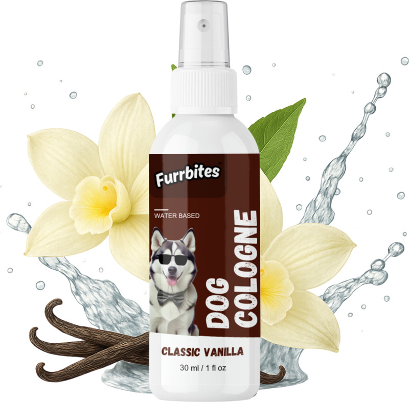 Furrbites Dog Cologne | Long-Lasting, Alcohol-Free, Water-Based Premium Perfume for Dogs |Safe, Moisturizing & pH-Balanced Formula | Spa-Like Freshness | Classic Vanilla Cologne(30 ml)