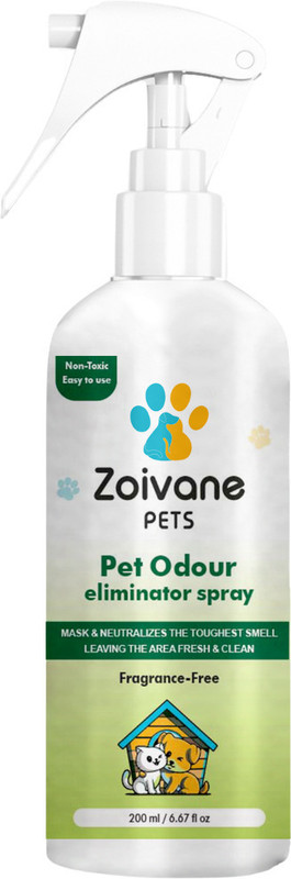 Zoivane Effective Odour Neutralizer For Dogs & Cats | Pet Area Odor Eliminator, Fragrance Free Cologne(200 ml)