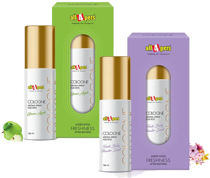 All4pets Combo of Cologne Green Apple + Cologne Baby Scent powder green apple Cologne(100 ml)