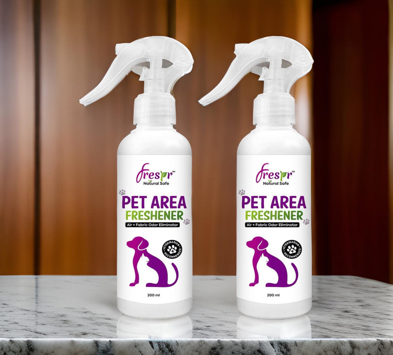 FRESPR Pet Area Freshener Air and Fabric Odor Eliminator for Dogs and Cat Floral Cologne(400 ml)
