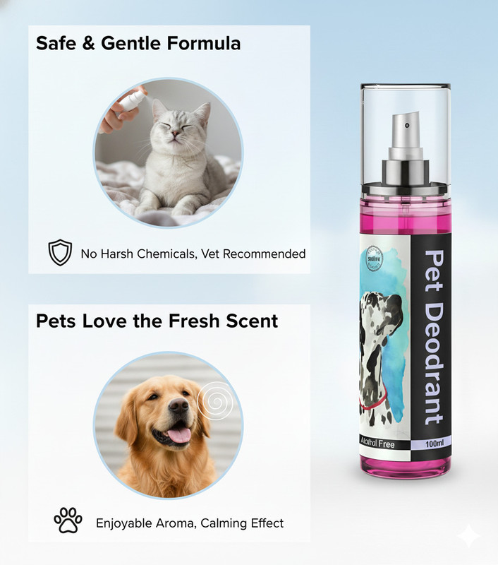 SCENTORA Odour Buster Dog Deodorant Spray - Long-Lasting Freshness FRESH ROSE Cologne(1 ml)