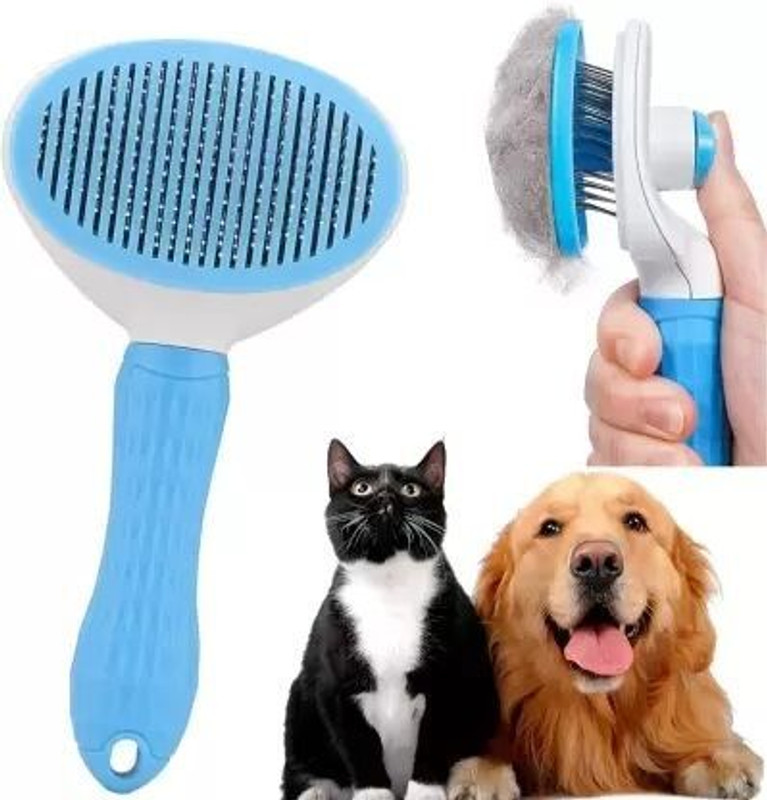 chullbull pet products Self Clean Brush for Shedding Slicker Brushes for Dog & Cat