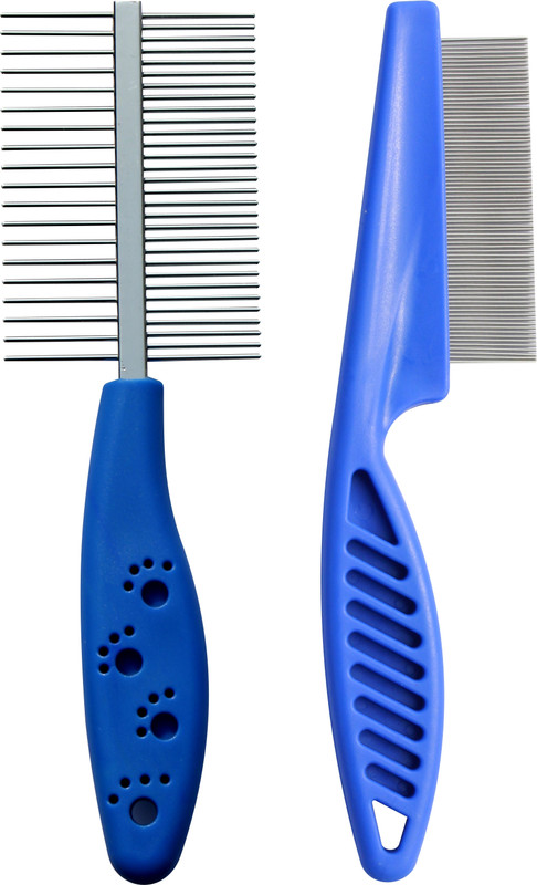 S.Blaze Combo of 2 Pet Grooming Comb Slicker Brush, Ticks, Fleas & Tangles Remover Plain/ Bristle Brushes for Dog & Cat