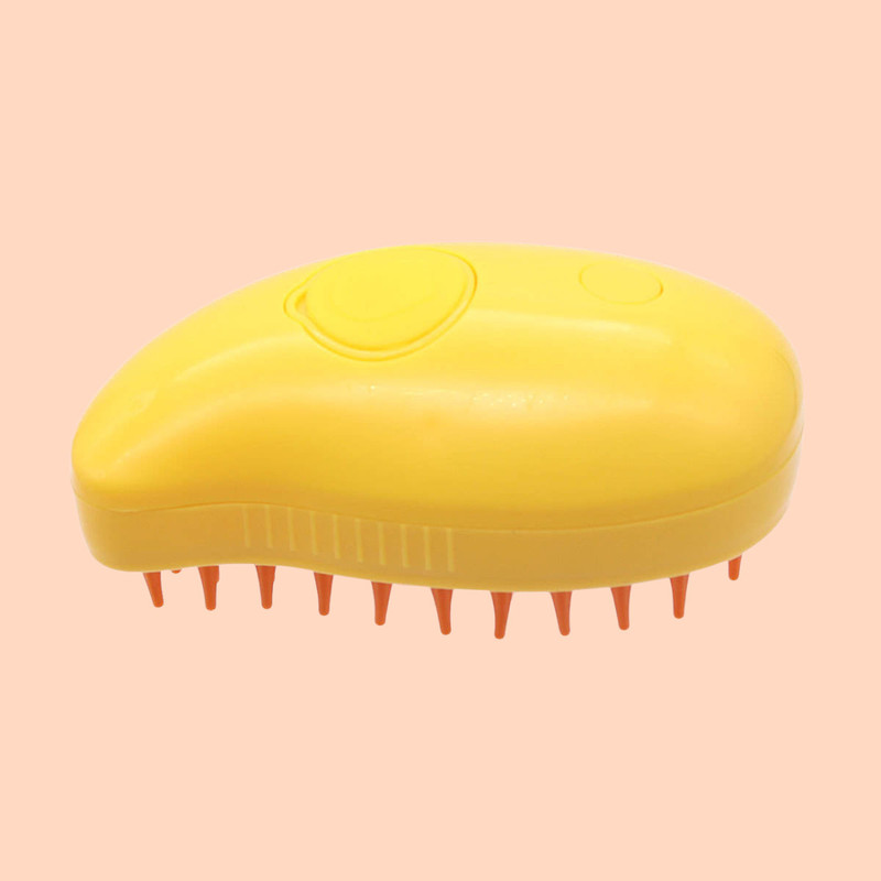 Petfun Mango Silicone Pet Brush – Ideal for Small Pets with Sensitive Skin Electronic Comb for  Dog & Cat
