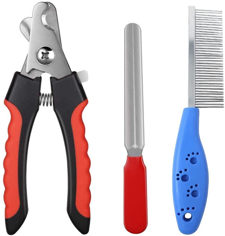 S.Blaze Dog Nail Cutter with Clipper & Fur Shedding Comb Basic Comb for Dog & Cat