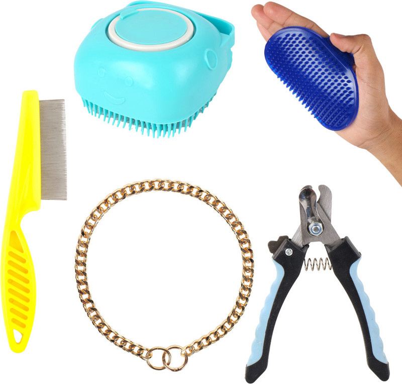 pawdles All-in-One Pet Grooming Set – Clipper, Comb, Brushes & Chain Basic Comb for Dog & Cat