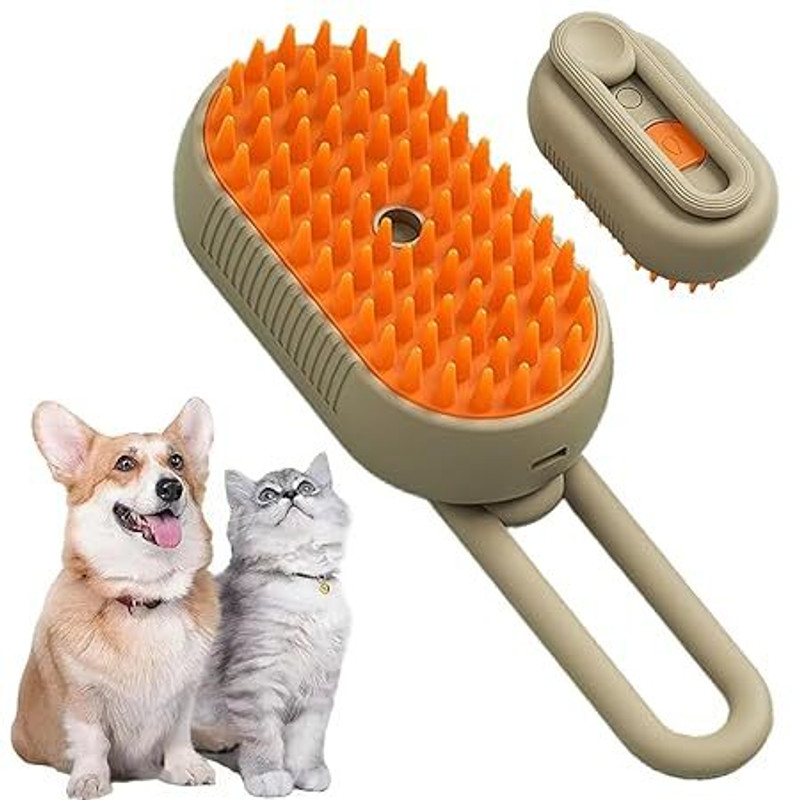 Sunidhi Electric Pet Steam Hair Brush with Handle for Grooming Cats & Dogs Basic Comb for  Dog & Cat