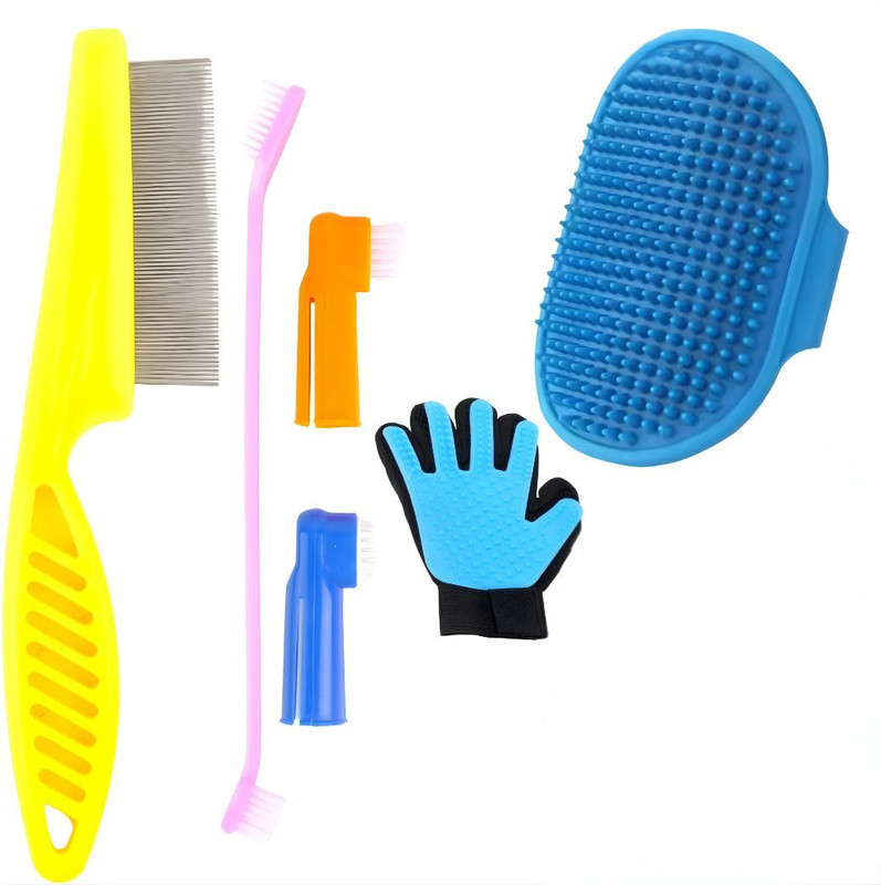 decorvaiz Dog Grooming Kit for Puppies, Dogs & Cats(Combo 4) Plain/ Bristle Brushes for  Dog & Cat