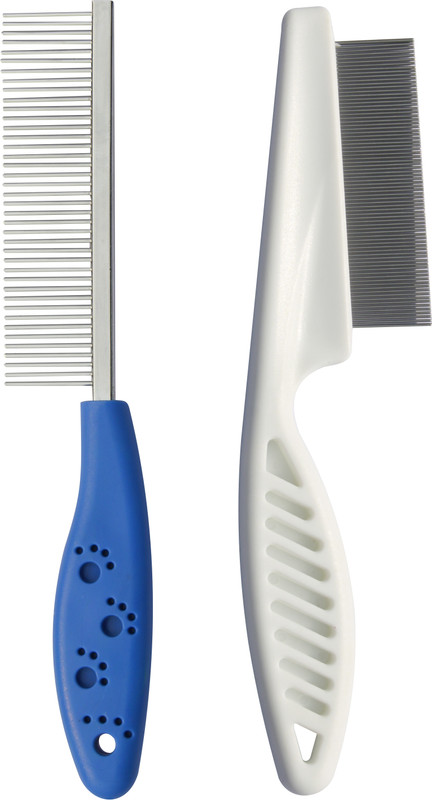 S.Blaze Combo of 2 Pet Grooming Comb Slicker Brush, Ticks, Fleas & Tangles Remover Plain/ Bristle Brushes for Dog & Cat