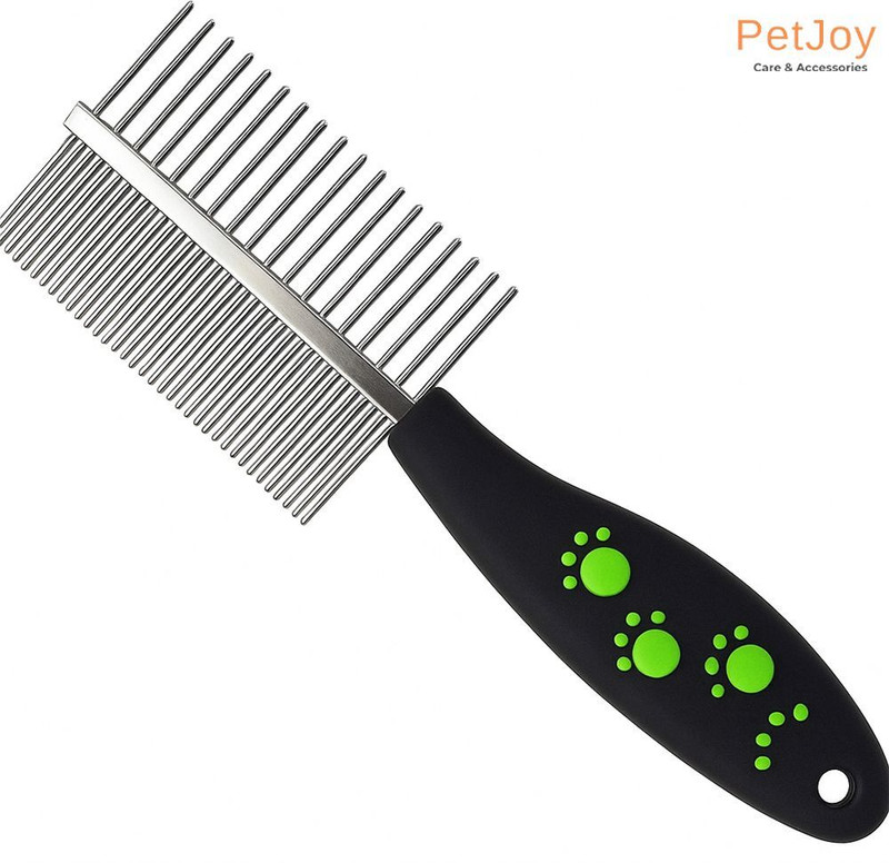 PetJoy Pet Stainless Steel Shedding Comb, Pet Grooming Brush, Dog & Cat Hair Brush Basic Comb for  Dog, Cat, Rabbit, Hamster
