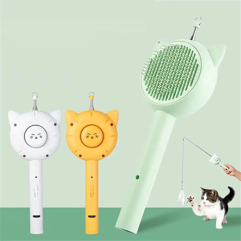TrendKart Cat Brush & Comb - Cat Hair Brush - Cat Grooming Brush ( Multicolor ) Slicker Brushes for Cat