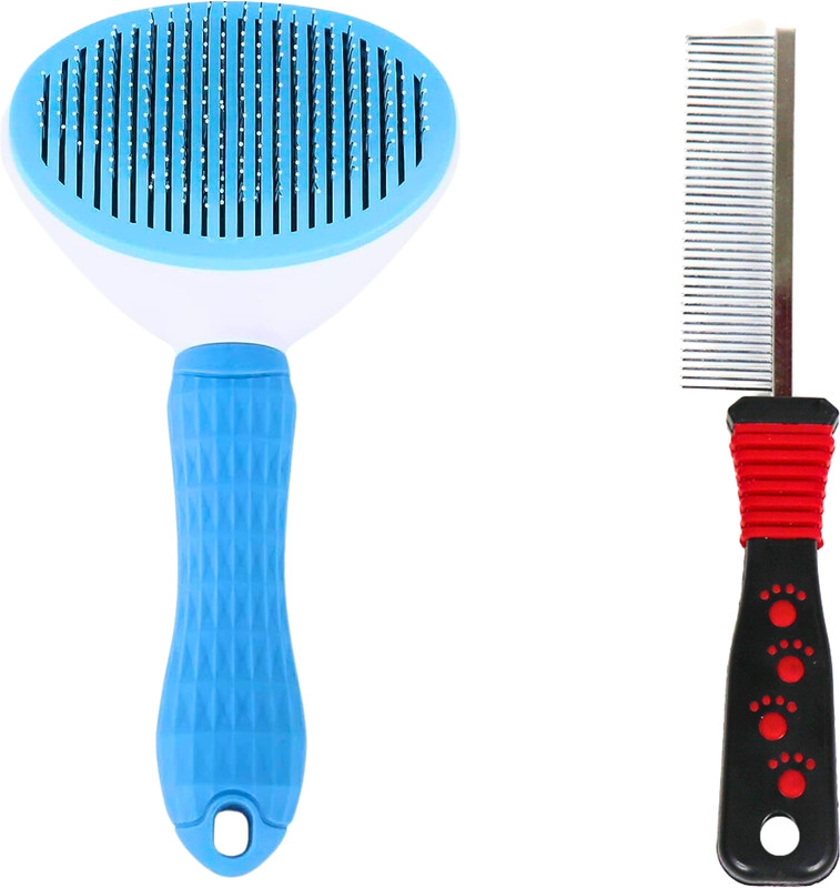 Emily Pets Dog Grooming Kit, Dog Slicker Brush and Pet Comb for Dogs,Cat(Pack 2-MultiColor) Basic Comb for  Dog & Cat