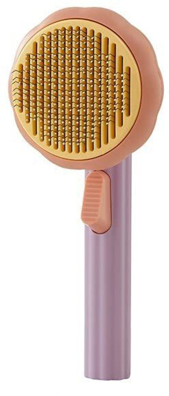 Coinfinitive 2 in 1 Self Cleaning Dog & Cat Comb Pet Hair Remover Grooming Comb with Switch Plain/ Bristle Brushes for Dog & Cat, Horse, Donkey